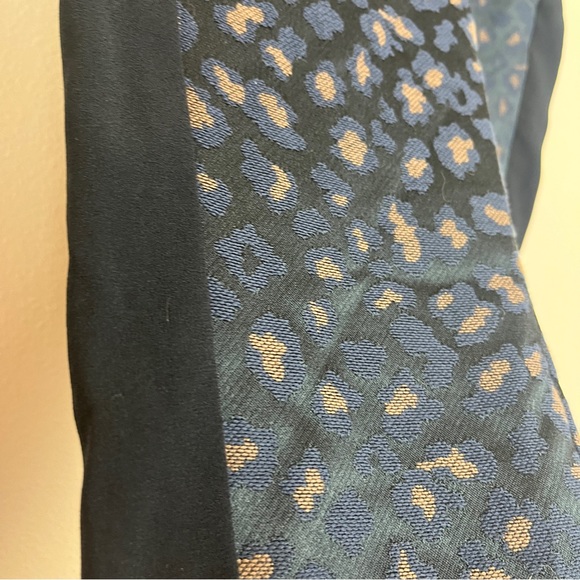 MARC By MARC JACOBS Black Animal Print Tuxedo Stripe Trouser Pants 6 SMALL EUC - Picture 6 of 11